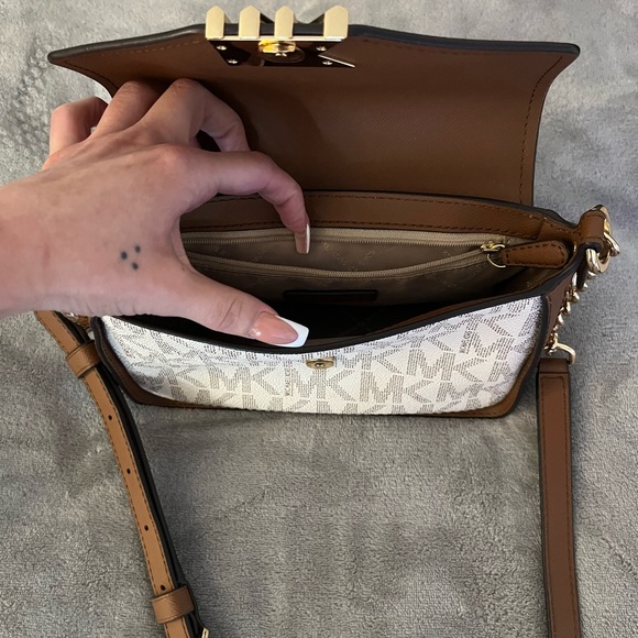 Michael Kors Tan and Cream Crossbody Bag - Picture 2 of 2